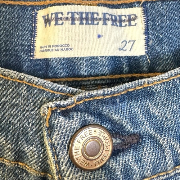 Free People Western Bohemian Serafin Boot Cut Jeans Light Vintage Wash Size 27 - Picture 10 of 12